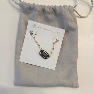 Kendra Scott Elisa Enamel Pendant with Paperclip Chain in Gold